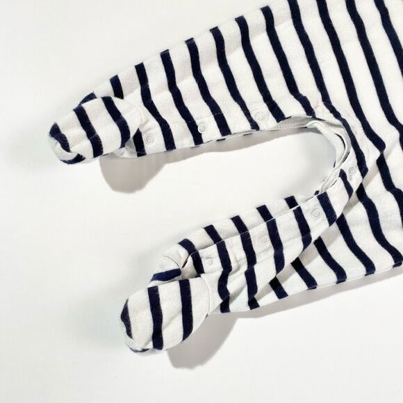 Navy stripe teddy bear onesie by babygap - Picture 6 of 8